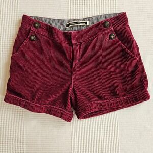 Daughters of the Liberation 70s Retro Wide Wale Corduroy Short Indie Red Women M